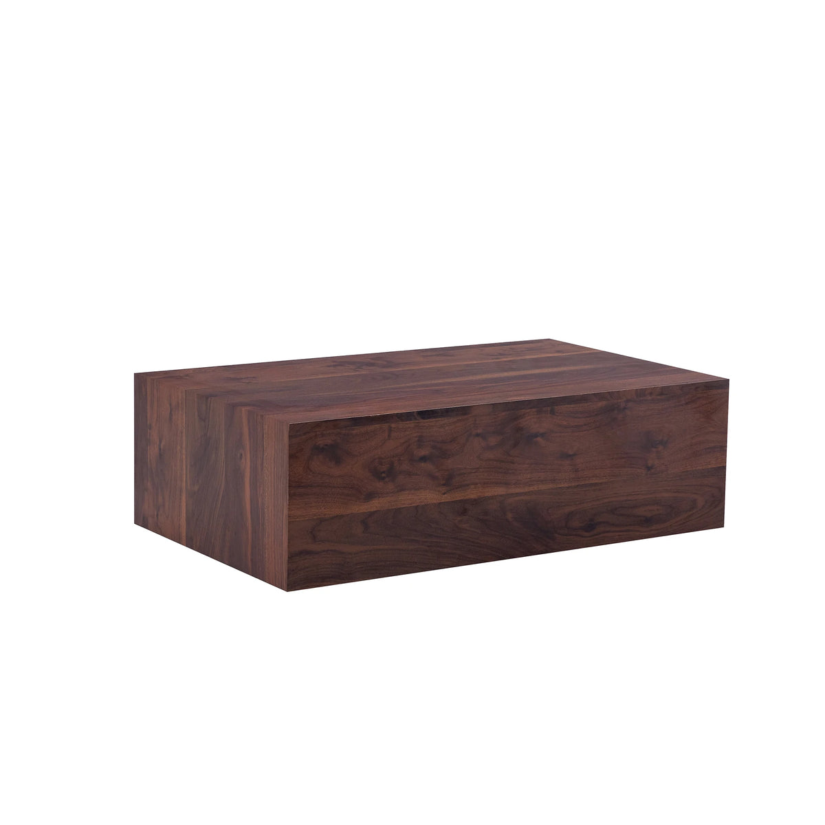 Table basse rectangulaire effet noyer, basse, livrée montée