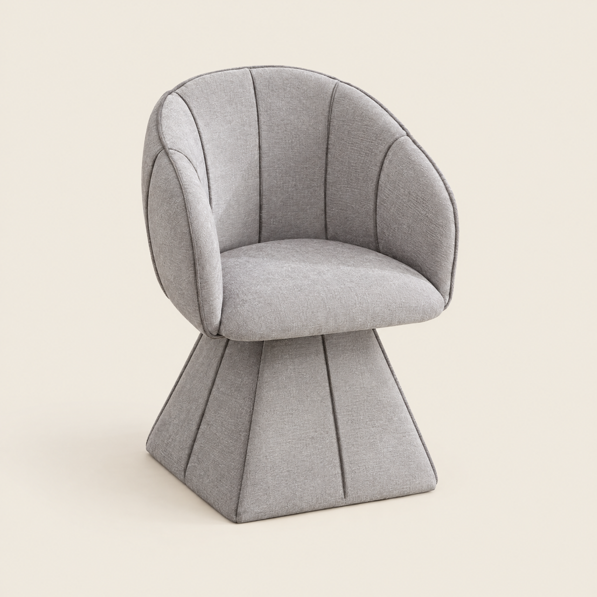 Fauteuil pivotant chenille, dossier haut, fauteuil de chambre – Gris